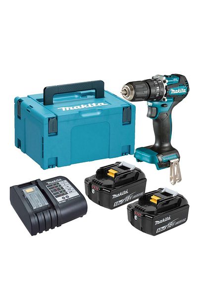 Makita ماكينة حفر لاسلكية DHP487RTJ، 13 مم، 18 فولت، سرعتان، 40 نيوتن متر، 1.7 كجم