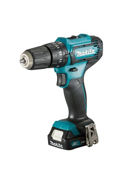 Makita مثقاب ماكيتا HP333DWAE اللاسلكي 10 مم، للبناء والفولاذ والخشب، 12 فولت، 1.3 كجم