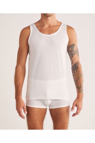 Kom Men's 2 Pieces Gray & White Modal Undershirt Lk.01.09.Ll.023