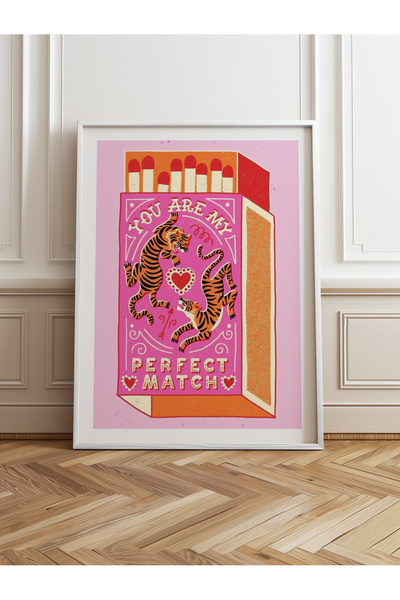 HOMEPACK Tekli Ahşap Çerçeveli Tablo Tek Parça Poster Tablo TK/907