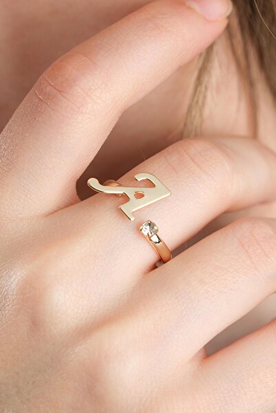 Jack Ferrero GOLD KARARMAZ HARF YÜZÜK