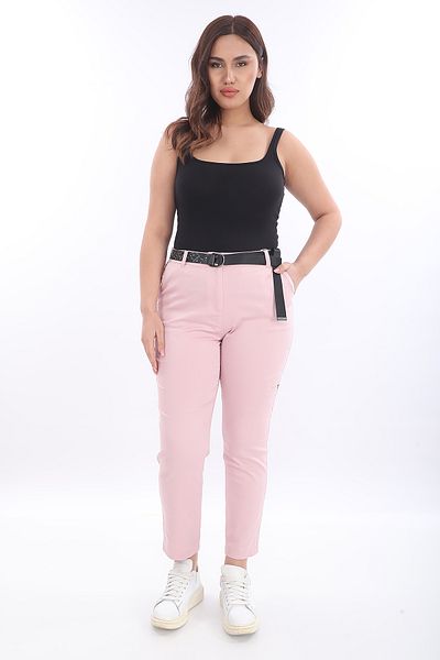 EXİTLİNE Women's Belted Side Pocket Trousers