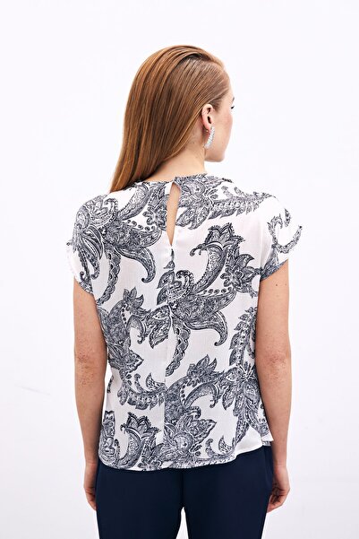 Sateen Aksesuar Detaylı Bluz - Ekru