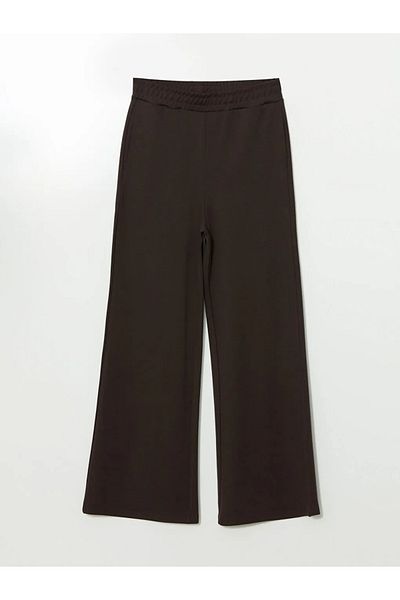 LC Waikiki Γυναικεία φούτερ LCW Comfort Μαύρη ελαστική μέση με φαρδύ πόδι