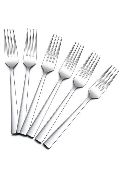COOYA Fork Set of 6, Non-toxic Stainless Steel 7.9 Inch, Dishwasher Safe for Home, Kitchen or Restaurant