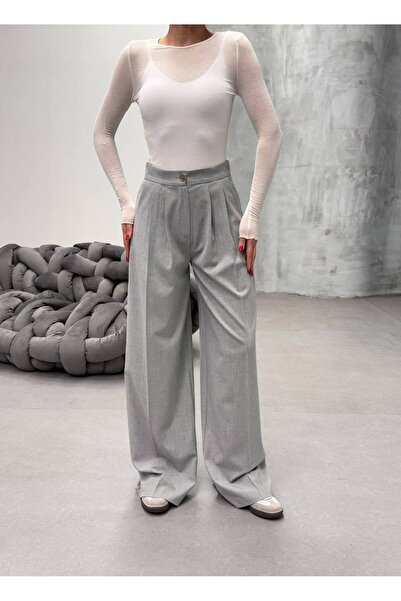 jansogroup -kadın palazzo bol paça double kumaş pantolon