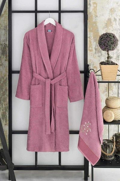 Elmira Textile طقم رداء حمام من القطن للرجال من Elmira Şalyaka