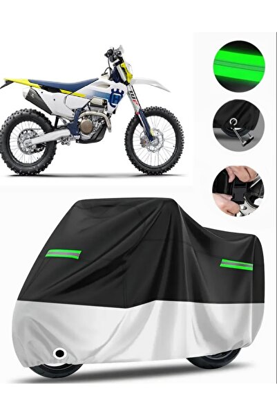 MotoEN Husqvarna Fe 350 Rear Bag Compatible Premium Motorcycle Tarpaulin (Loc...