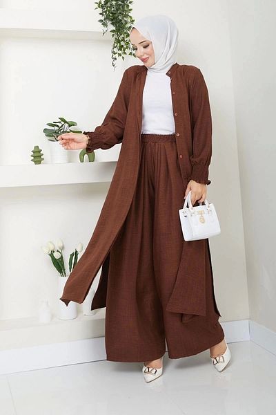 kaes giyim Σετ μακρύ γυναικείο χιτώνα Hijab