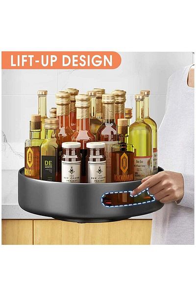 COOYA Lazy Susan Organizer, Revolving Spice Rack, 360 Degree Rotatable Rack Stand for Kitchen Cabinet