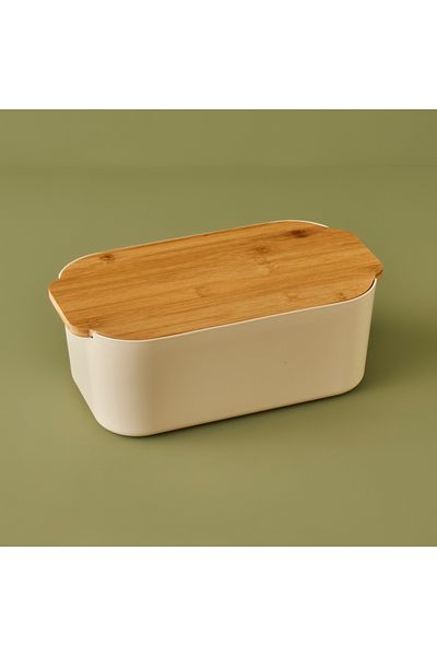 Bella Maison Breed 2in1 Bread Box with Cutting Board Cream (33X18,5X12 cm)