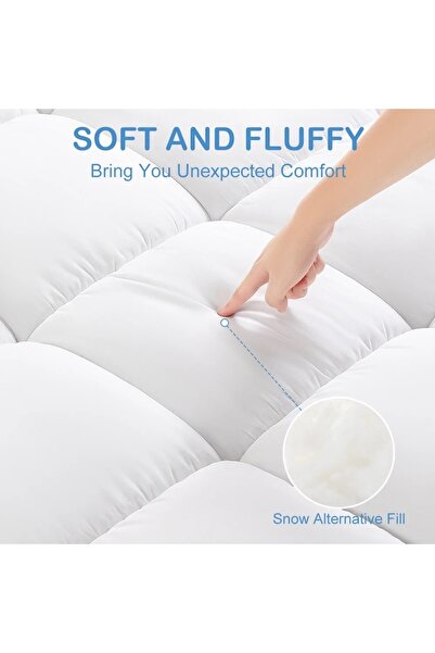 KOZZY HOME 4 Corner Elastic Micro Cotton Sleeping and Bed Pads - 400Gr M2, Pillowcase with Gift