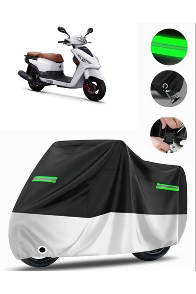 MotoEN Kuba Cargo Rear Bag Compatible Premium Motorcycle Tarpaulin (Lock Comp...