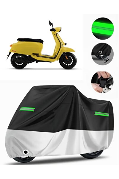 MotoEN غطاء خلفي خاص من Lambretta V50 متوافق مع القماش المشمع الممتاز للدراجا...