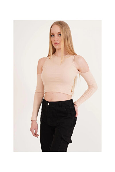 Cotton Mood 23254280 بلوزة كاشكورس بأكمام طويلة مكشوفة الكتفين TAS