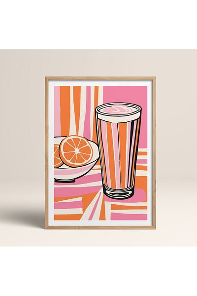 HOMEPACK Единична картина в дървена рамка, единичен плакат, картина TK/910