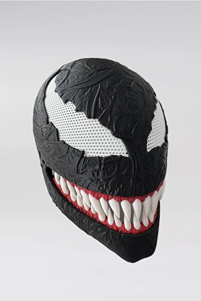 FigürDizayn Venom Siyah Black Hareketli Çene Maskesi Marvel Mıknatıslı Giyile...