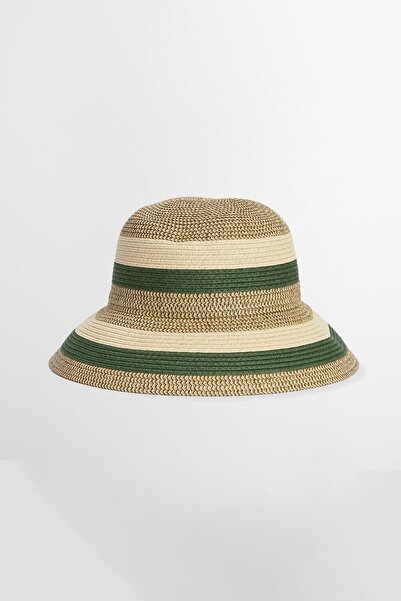 Barbour Daphne Örgü Şapka OL71 Olive/Sand