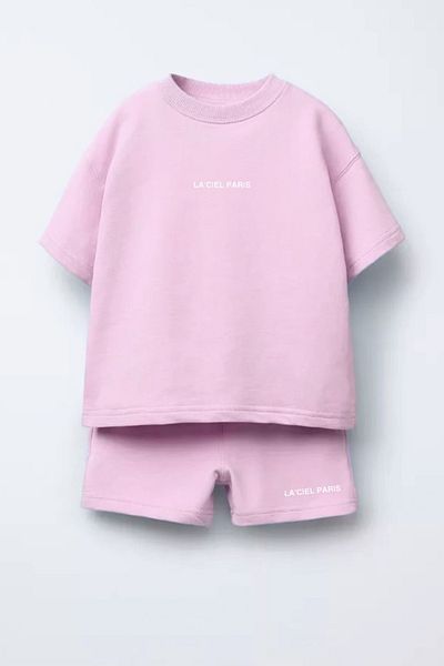 Monila Girl's 100% Cotton Fabric Crew Neck Tshirt Shorts Bottom Top Set