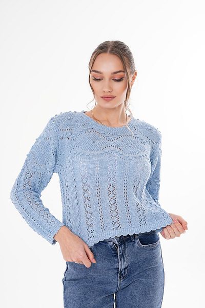 ŞİMAL Pulover tricotat pentru femei cu modele cu pompon 250269   -