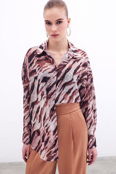 Sateen Cămașă casual cu model - MARO
