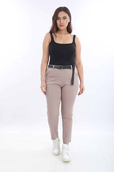 EXİTLİNE Women's Belted Side Pocket Trousers