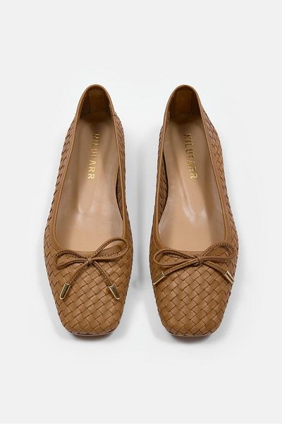 NILUFARR Lisandro Tan Genuine Leather Women's Ballerinas