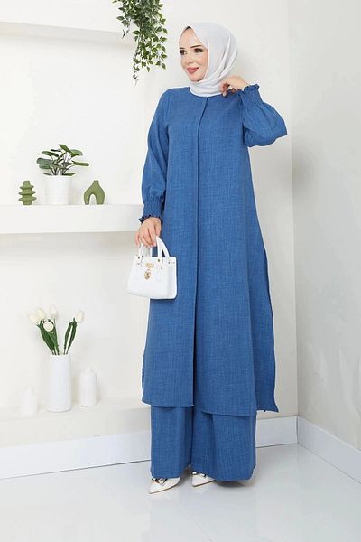 kaes giyim Σετ μακρύ γυναικείο χιτώνα Hijab