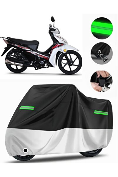 MotoEN Rks Next 50 Rear Bag Compatible Premium Motorcycle Tarpaulin (Lock Com...