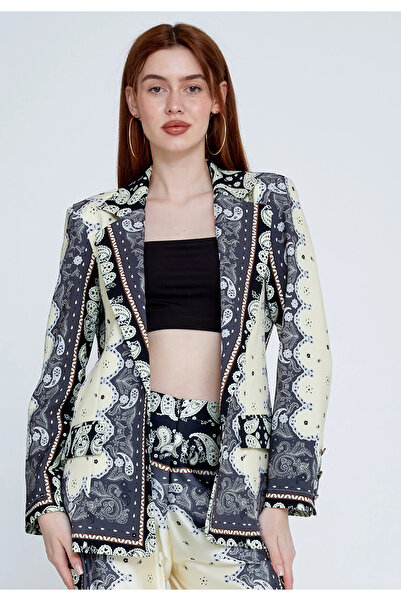 MİANOTTE Long Sleeve Patterned Regular Jacket - Pants Bottom Top Set
