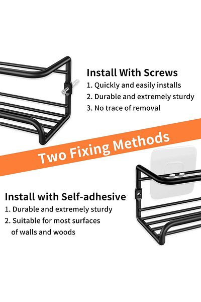 COOYA 4 Tier Spice Rack Wall Mount, Space Saving , Screw or Adhesive Hanging Spice Rack