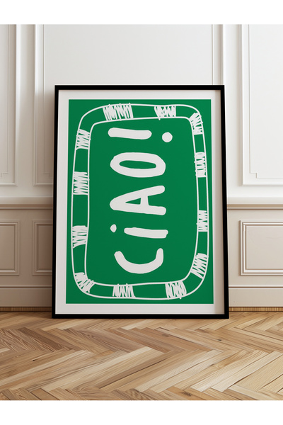 HOMEPACK Tekli Ahşap Çerçeveli Tablo Tek Parça Poster Tablo TK/911