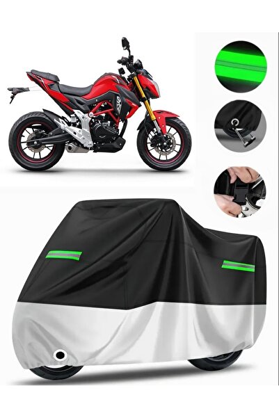 MotoEN Rks Rn 180 Rear Bag Compatible Premium Motorcycle Tarpaulin (Lock Comp...