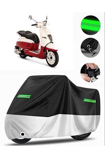 MotoEN Peugeot Django 125 Rear Bag Compatible Premium Motorcycle Tarpaulin (L...