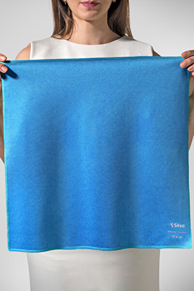 Silva Ultrafiber Premium Cam Bezi – Mavi (42x42 cm)
