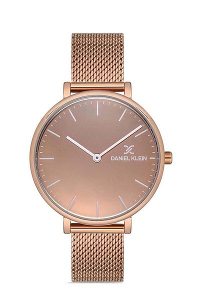 Daniel Klein Copper Color Women's Wristwatch Wicker Cord Dk.1.12809.4