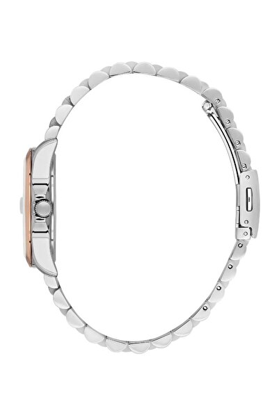 Daniel Klein Dk.1.13830-6 Stone Design Curved Calendar Waterproof Metallic-Rose Color Women's Wristwatch