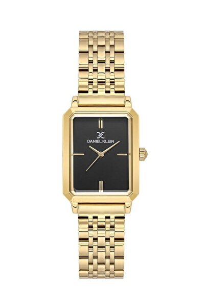Daniel Klein Gold Women's Wristwatch Rectangular Case Model: Dk.1.13785-7