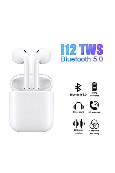 MR RZN STORE سماعة رأس لاسلكية i12 Air Bluetooth (Lisinya)