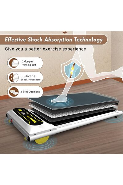 sharpdo Undercounter Treadmill with Remote Control, 122.5x52x14 cm