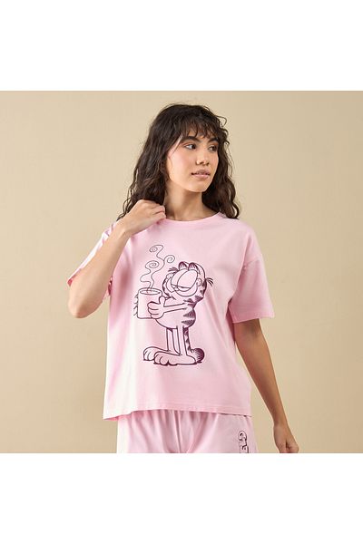 FAV Garfield Print T-shirt and Shorts Set