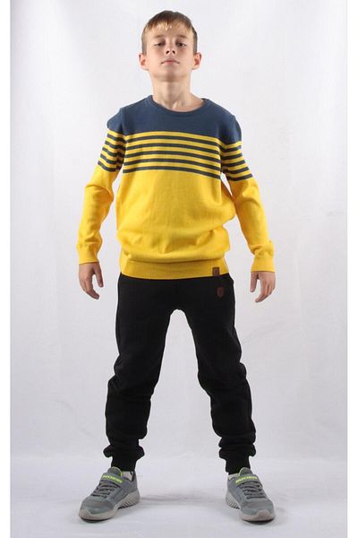 ALEXANDERGARDI Pulover pentru copii cu gât crew (C23-7102)