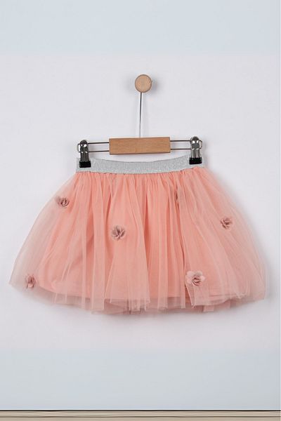 CreativeBebe Glittery ελαστική μέση φούστα από τούλι με λουλούδια για κορίτσι