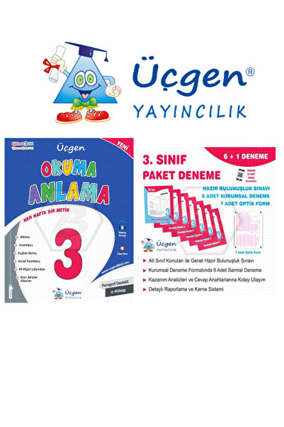 Üçgen Yayıncılık Üçgen Yayınları 3.sınıf Paket Deneme 3. Sınıf Okuma Anlama
