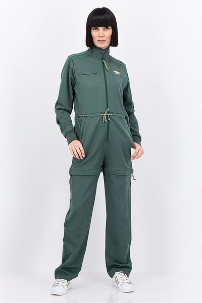 adidas Women Sportswear Fit Long Sleeve Outdoor Jumpsuits, Green