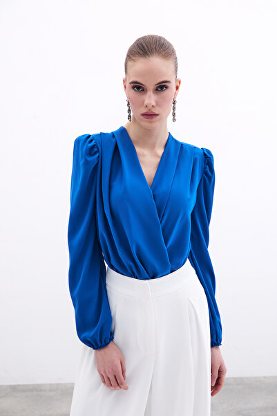 Sateen Двобортний боді Sax Blue