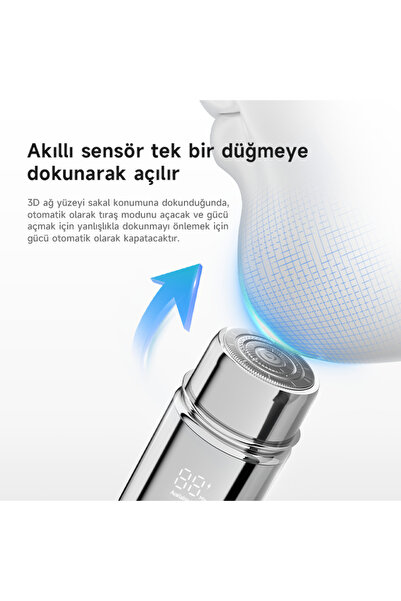Pluzz Şarjlı Taşınabilir Unisex Mini Sakal ve Yanak Tıraş Makinesi