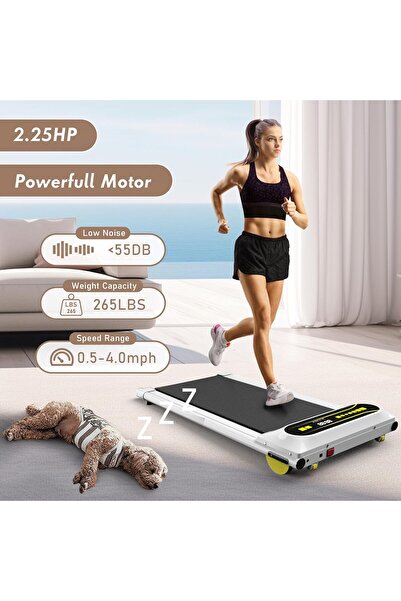 sharpdo Undercounter Treadmill with Remote Control, 122.5x52x14 cm