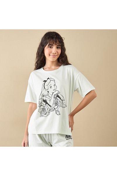 FAV Alice in Wonderland Print T-shirt and Shorts Set