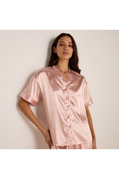 FAV V-neck Top with Short Sleeves and Elasticated Pyjama Set